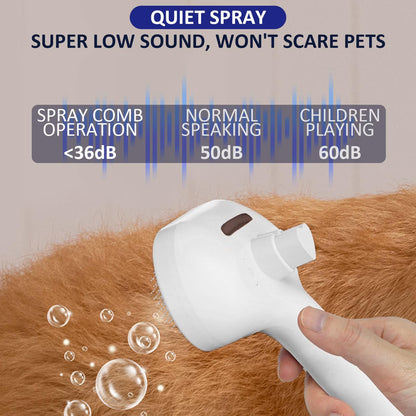Fresh Fur Shower Brush 3 in 1 Self-Cleaning Spray Hair Removal Comb, Help Purify Bath Water, Reduce Hair Loss, Suitable for All Hair Types
