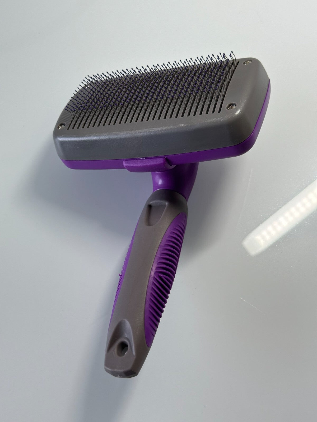 Self Cleaning Dog Cat Slicker Brush Grooming Fur Comb Shedding Hair